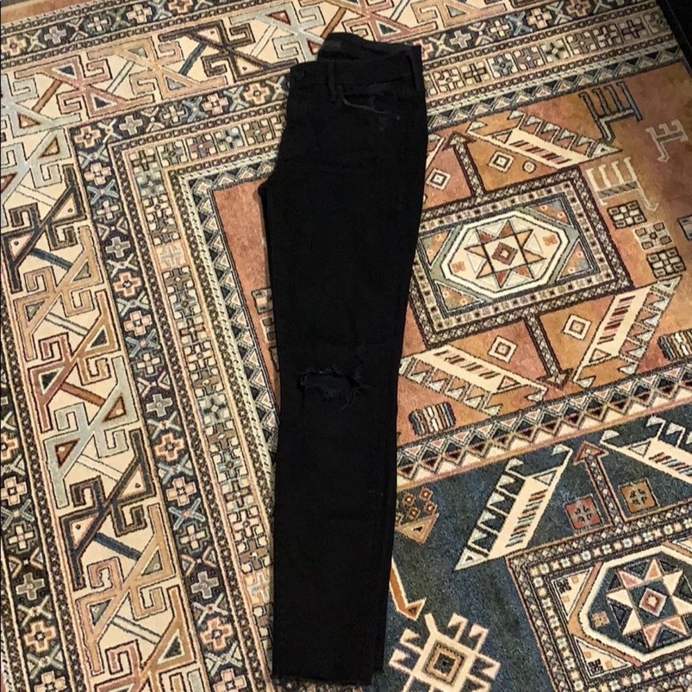 MOTHER Brand Jeans in Looker Ankle Fray